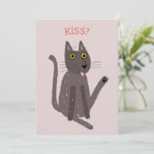 Carte d'Humour de chat amusant (Debout devant)