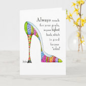 Carte d'humour de chaussure pliante - adaptée au c (Fleur jaune)