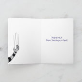 Carte d'humour de nouvelle année de résolutions de (Intérieur)