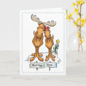 Carte d'Humour de vacances Murray Kris Moose (Fleur jaune)