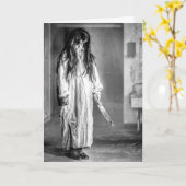 Carte d'humour noir effrayante (Fleur jaune)