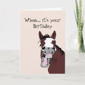 Carte d'Humour pour l'anniversaire du Cheval de Ri (Devant)