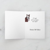 Carte d'Humour pour l'anniversaire du Cheval de Ri (Intérieur)