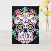 Carte Dia de los Muertos (Fleur jaune)