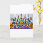 Carte Dia de los Muertos (Fleur jaune)