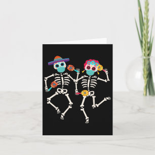 Carte Dia De Los Muertos Jour Des Morts Crâne Danse