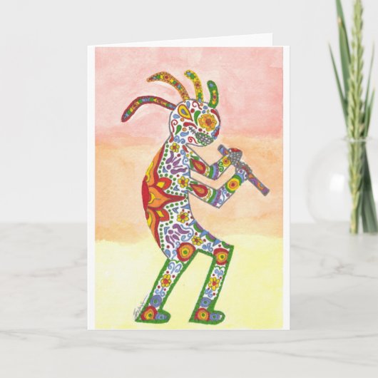 Carte Dia de Los Muertos Kokopelli (Devant)