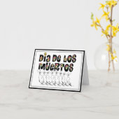 Carte Dia De Los Muertos - Skeletons De Danse (Fleur jaune)