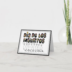 Carte Dia De Los Muertos - Skeletons De Danse