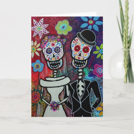 Carte Dia de los Muertos Wedding (Devant)
