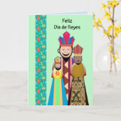Carte Dia de los Reyes Magos Niño (Fleur jaune)