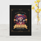 Carte Dia de muertos day of the dead (Fleur jaune)