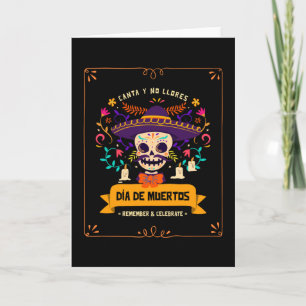 Carte Dia de muertos Jour du crâne des morts