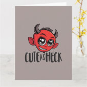 Carte Diable mignon comme tout (Fleur jaune)