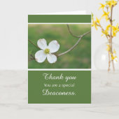 Carte Diaconesse Merci Fleur de Cornouiller (Fleur jaune)