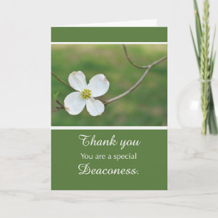 Carte Diaconesse Merci Fleur de Cornouiller