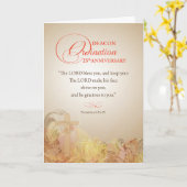 Carte Diacre 25e anniversaire de la bénédiction de l'ord (Fleur jaune)