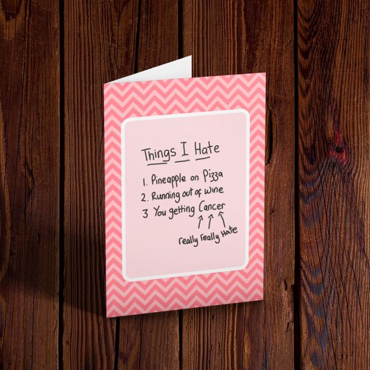 Carte Diagnostiqué cancer humour léger 