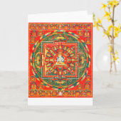 Carte Diagramme cosmique de Mandala pour la méditation (Fleur jaune)