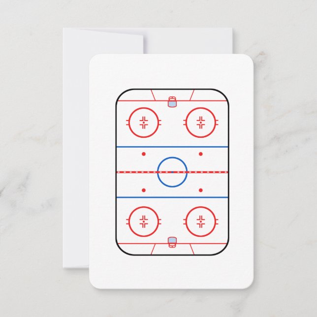 Carte Diagramme de la patinoire Hockey Jeu Compagnon (Devant)