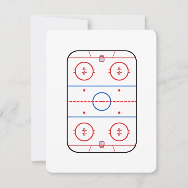 Carte Diagramme de la patinoire Hockey Jeu Compagnon (Devant)