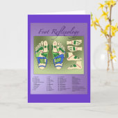 Carte Diagramme de réflexothérapie (Fleur jaune)