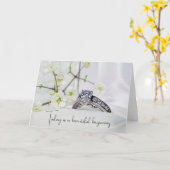 Carte Diamant et Fleurs mariages (Fleur jaune)