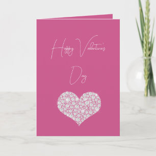 Carte Diamants Cœurs Glam Rose