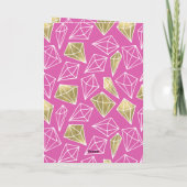 Carte Diamants en or rose de Noël (Dos)