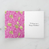 Carte Diamants en or rose de Noël (Intérieur)