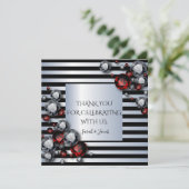 Carte Diamants et rubis sur bandes noires et argentées (Debout devant)