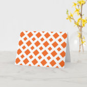 Carte Diamants oranges sur le blanc (Fleur jaune)