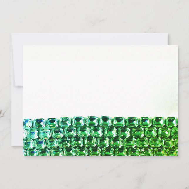 Carte diamants verts Rhinestones (Devant)