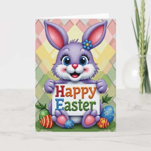 Carte Diamond Pattern Easter Card (Devant)
