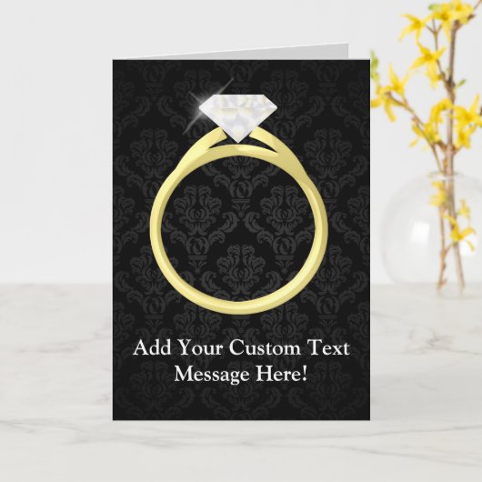 Carte Diamond Solitaire Ring (Fleur jaune)