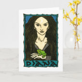 Carte Diana Greeting (Fleur jaune)