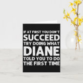 Carte Diane Name D Birthday Funny Christmas J (Fleur jaune)
