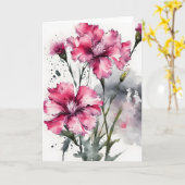 Carte Dianthus - Fleurs aquarelles (Fleur jaune)