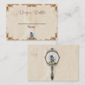 Carte Diaper Raffle, rose enchanté (Devant / Derrière)