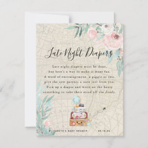 Carte Diapositives nocturnes   Jeu Baby shower