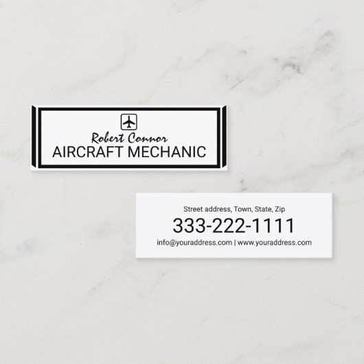 Carte d'icône en forme de plan simple mécanique d' (Devant / Derrière)