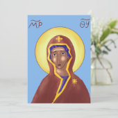 Carte d'icône Papier Mère de Dieu (Debout devant)