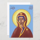 Carte d'icône Papier Mère de Dieu (Devant / Derrière)