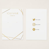 Carte d'icônes sociales de l'écran d'oreille géomé (Devant & derrière)