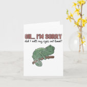 Carte Did I Roll My Eyes Out Loud - Funny Chameleon Quot (Fleur jaune)