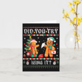 Carte Did You Try Icing It Christmas Gingerbread Nurse H (Fleur jaune)
