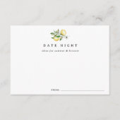 Carte d'idée de la Fête des mariées de citron Mari (Devant)