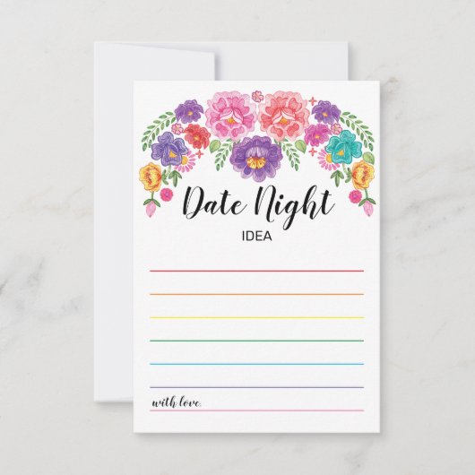 Carte d'idée de soirée de jeu de fête de mariage F (Devant)