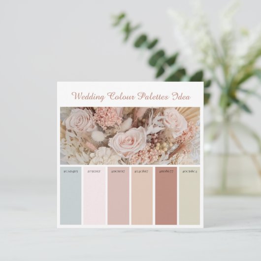 Carte d'idée Palettes couleur mariage (Debout devant)