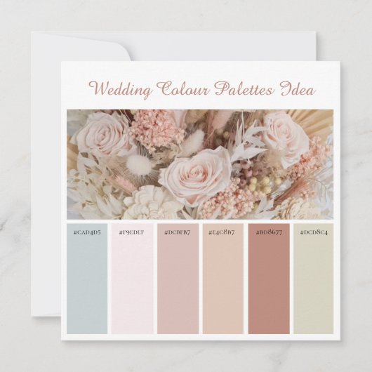 Carte d'idée Palettes couleur mariage (Devant)